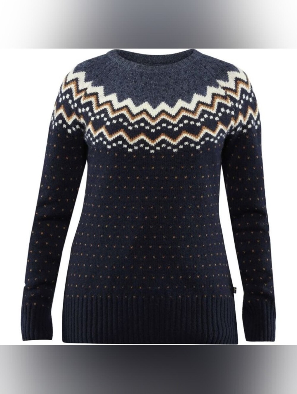 Fjallraven Ovik Knit Sweater Women Medium - Dark Navy